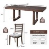 Modern 7-Piece Rubber Wood Extendable Dining Table Set with Upholstered Chairs, Expandable Kitchen Table for Dining Room-Maison Boucle - 4 of 4