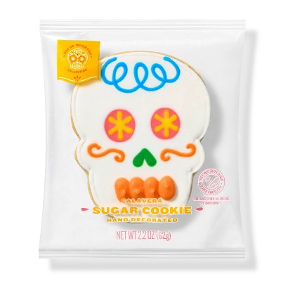 Halloween Hand Decorated Calavera Cookies - 2.2oz - Favorite Day™
