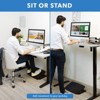 Mount-It! Electric Sit-Stand Black Desk Frame with White Tabletop, Expand from 39.4" to 63" Wide - 3 of 4