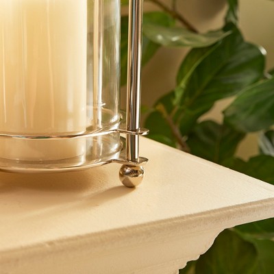 Lauren Silver Glass Hurricane Candle Holder Vase