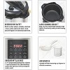 EMB Ironblade 7-in-1 Multi Cooker, 6-Liter, 1000W Stainless Steel Programmable Pressure Cooker, Slow Cooker, Rice Maker, Steamer, Sauté Pan - 3 of 4