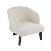 CAVINAS Mid-Century Modern Accent Chair,Plush Fabric Upholstered Sitting Chair with Round Back for Living Room,Bedroom,Office - 2 of 4
