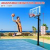 Inground Basketball Hoop Outdoor, 8-10ft Quick Adjustable Basketball Hoop In Ground with 55" Shatterproof Tempered Glass Backboard - 2 of 4