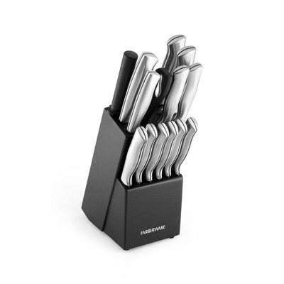 Farberware 15pc Stainless Steel Knife Block Set : Target