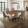 Royal Hampton 67 Inch Rectangular Sheesham Wood Dining Table with Black Metal Trestle Base - 3 of 4