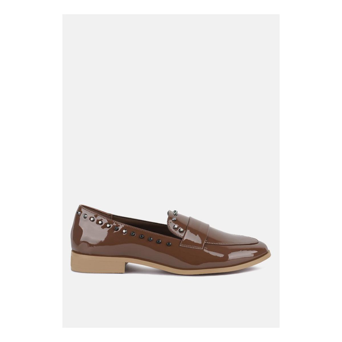 Женские туфли Rag & Co Womens Emilia Patent Stud Penny Loafers 10 — фото 2