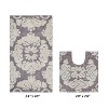 Medallion Collection 2 Piece 100% Cotton Tufted Bathroom Rug Set  with Non-Slip Backing, Machine Washable, Tumble Dry Bath Mat - 2 of 4