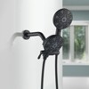 Cobbe Wall Mounted Shower System with 6 Settings ABS Dual Shower Head Bathtub spout and 59-Inch Hose 3-Handle Matte Black - 2 of 4