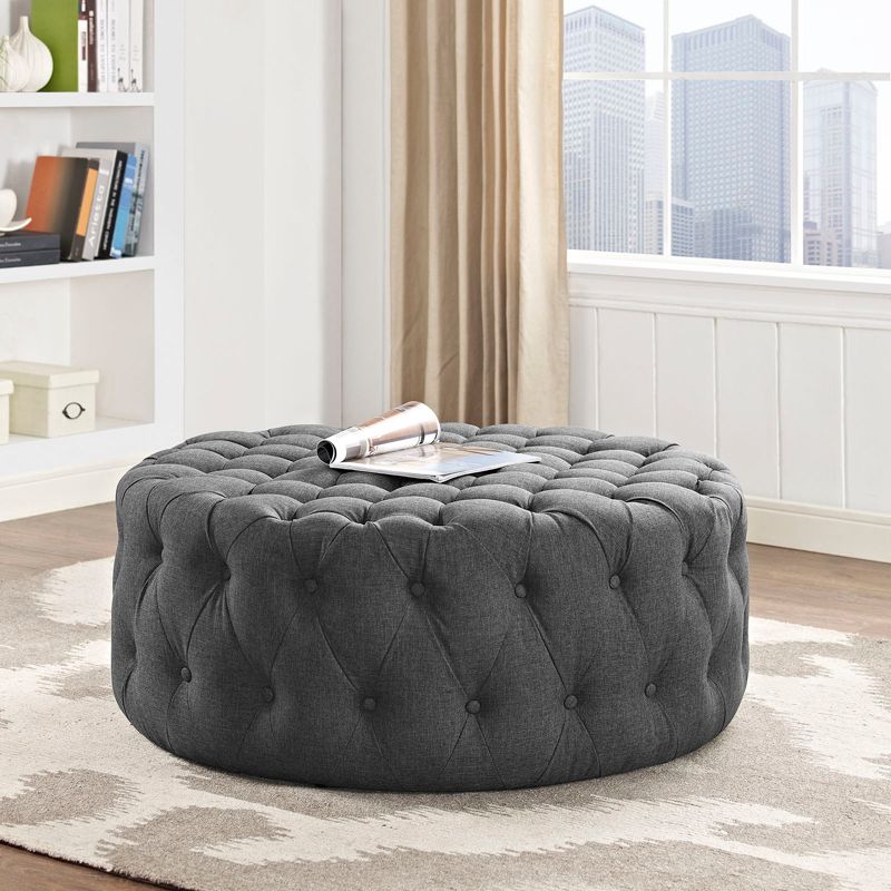 Amour Upholstered Fabric Ottoman - Modway, 3 of 8