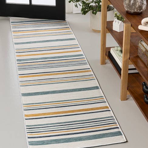 JONATHAN Y Janus Classic Coastal Ticking Stripe Reversible Machine-Washable Indoor/Outdoor Area Rug - image 1 of 4