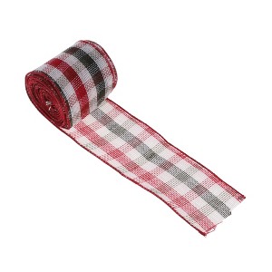 Unique Bargains Gift Wrap Ribbons Stitched Edge Reindeer Print Polyester 118.11"x2.48" 1 Pc - 1 of 4