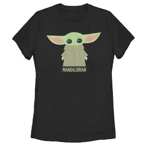 Women's Star Wars The Mandalorian The Child Cartoon Art T-Shirt - 1 of 3