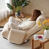 KTMBDW 360¡ã Swivel Floor Gaming Chair Teddy Folding Lounge Chair Sofa Chair with Adjustable Head and Waist, Leisure Chairs for Living Room, Bedroom - 3 of 4