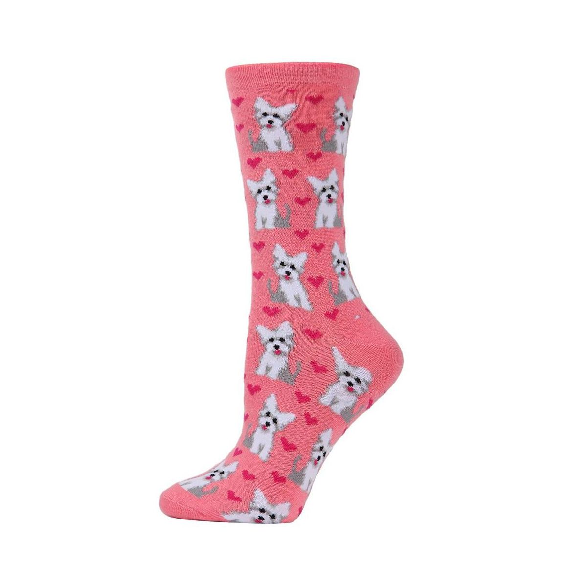 Memoi Puppy Love Bamboo Blend Crew Socks - thumbnail 6