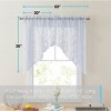 HLC.ME Joyce Semi Sheer Kitchen Swag Curtain Panels - Rod Pocket for Small Windows, Kitchen & Bathroom - Set of 2 - 3 of 4