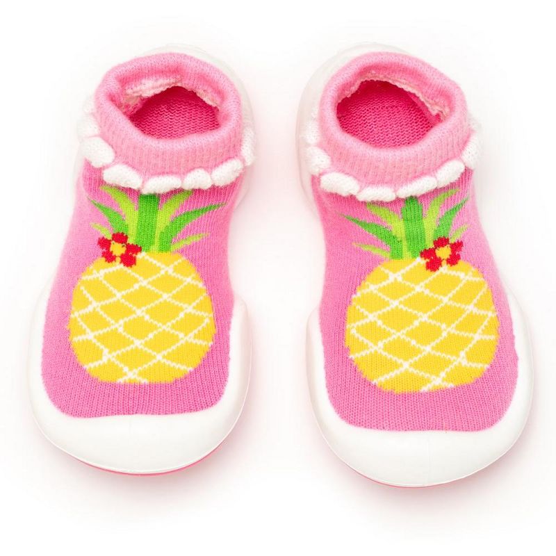 Komuello Baby Girl First Walk Sock Shoes Pineapple, 1 of 10