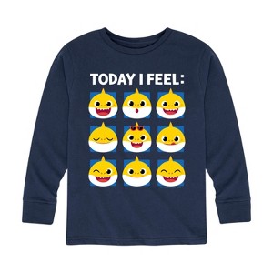 Boys' - Baby Shark - Today I Feel Grid Long Sleeve Graphic T-Shirt - 1 of 4