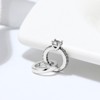 Engagement Ring Set Charm European Bead CZ Sterling Silver Ginger Lyne Collection - 2 of 4