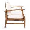 GDFStudio Abena Outdoor Acacia Wood Club Chair with Cushions - 4 of 4