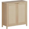 Garvee Rattan Storage Cabinet with Doors Portable Sideboard Buffet Adjustable Shelves Farmhouse Style - 4 of 4