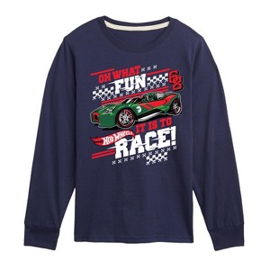 Boys' - Hot Wheels - Christmas Oh What Fun It Is To Race Long Sleeve Graphic T-Shirt - 1 of 4