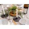 Elanze Designs Ribbed Ceramic , Mantle Decorations, Dining Table Centerpiece, Artisan, Candlestick Holder for Tapered Candles, Pack of 4, Black - image 3 of 4