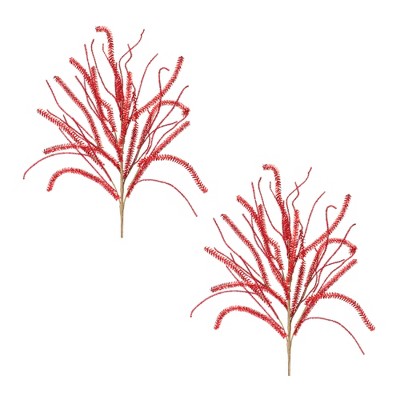 Melrose Glittered Tinsel Branch (Set of 2)