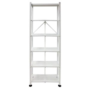 Origami RB-03 6 Shelf Open Styled Home Organizational Deco Rack Bookshelf, White - 1 of 4