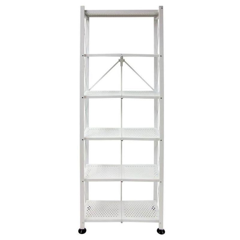 Origami RB-03 6 Shelf Open Styled Home Organizational Deco Rack Bookshelf, White, 1 of 7