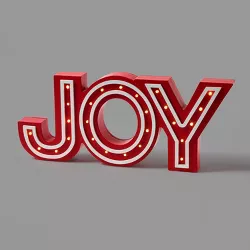 Lit Joy Marquee Decorative Sign Red/White - Wondershop™
