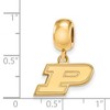 Black Bow Jewelry 14k Yellow Gold Plated Sterling Silver Purdue Boilermakers NCAA Bead Charm - 2 of 3