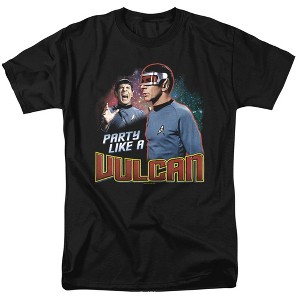 Star Trek Party Like A Vulcan Adult T-Shirt Black - 1 of 4