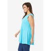 Woman Within Women's Plus Size Sleeveless Fit-And-Flare Tunic Top - 4 of 4