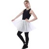BellaSous Women’s Black Multi-Layered Tutu Skirt, Adult Costume and Dress-Up Skirt for Halloween- White - 3 of 4