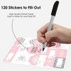 Big Dot of Happiness Pink Winter Wonderland Snowflake Birthday Party and Baby Shower Gift Tag Labels - To and From Stickers - 12 Sheets - 120 Stickers - 3 of 4