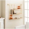 Luna 6 in. x 37 in. 31.5 in. Gold and Natural Wood Decorative Shelves - 4 of 4