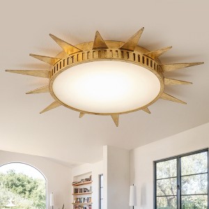Parrot Uncle 25.2" 1-Light Gold Flush Mount LED Ceiling Light - 1 of 4