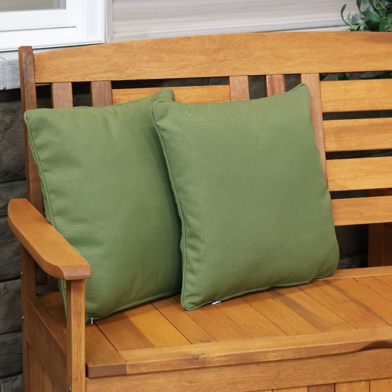 Sunnydaze Indoor/Outdoor Square Accent Decorative Throw Pillows for Patio or Living Room Furniture - 16" - 2pk, 2 of 8