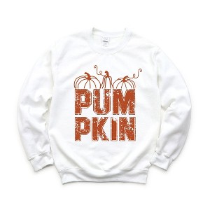Simply Sage Market Women's Graphic Sweatshirt Pumpkin Distressed - 1 of 4