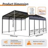 12x20 FT Metal Carport with Galvanized Steel Roof,Heavy Duty Carport Shelter for Cars Trucks and Boat,Outdoor Steel Carport with Enhanced Base-Koiai - 4 of 4