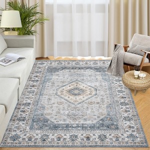 WhizMax Washable Rug Area Rug Boho Carpet for Living Room Bedroom Rug Floor Decor - 1 of 4