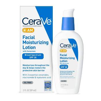 CeraVe Face Moisturizer with Sunscreen, AM Facial Moisturizing Lotion for Normal to Dry Skin - SPF 30 - 3 fl oz​​