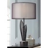 Possini Euro Design Sasha Modern Industrial Table Lamp 31 1/2" Tall Sculptural Black Metal Double Shade Bedroom Living Room Bedside Nightstand Office - 2 of 4