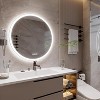 Round LED Bathroom Mirror with Anti-Fog, 3 Color Dimmable Lighting & Touch Control - 3 of 4