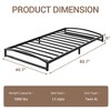 Low bed frames, metal platform single bed frames, heavy-duty low bed frames, springless mattresses, mattress bases with steel ribs for support. - 3 of 4