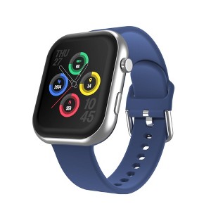 iTouch Air 5 Pro Smartwatch Silicone Band - Silver/Navy - 1 of 4