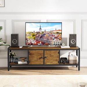 TROPOW 65 Inch TV Stand Up to 75 Inches TVs, Modern Entertainment Center with Storage Cabinet, Wide TV Console with Adjustable Feet - 1 of 4