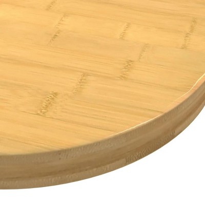 Round Bamboo Table Top with Varnish Finish, 23.6" Diameter