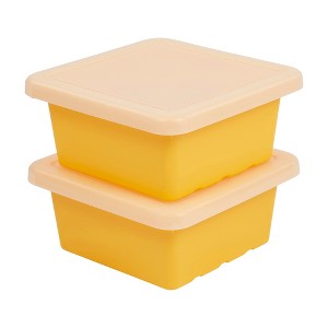 ECR4Kids Square Bin with Lid, Storage Containers, 2-Pack - 1 of 4