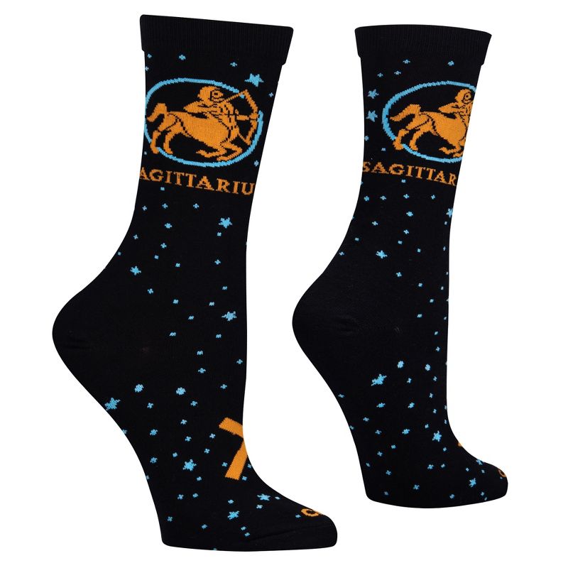 Cool Socks, Zodiac Sign Fun Astrology Gifts for Women, Crew Length, Adult, 3 of 6